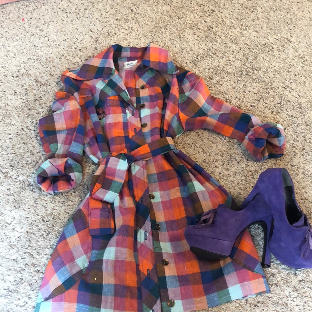 Vintage Gingham dream button dress